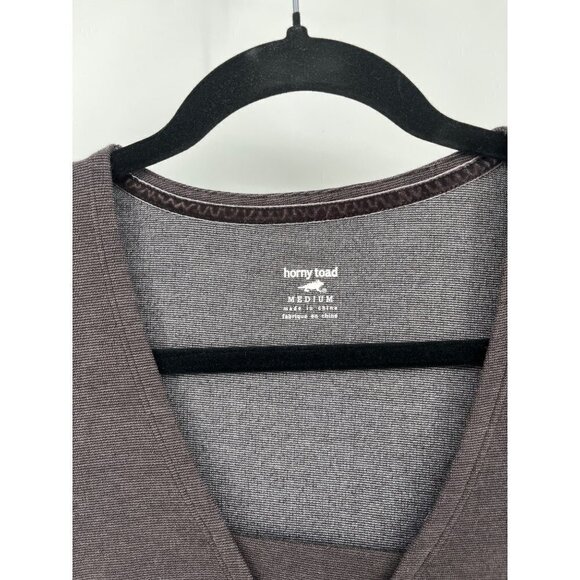 Horny Toad Womens Tomboy Wrap Knit Dress Size M Brown Pocket Long Sleeve Toad&Co - Picture 7 of 10